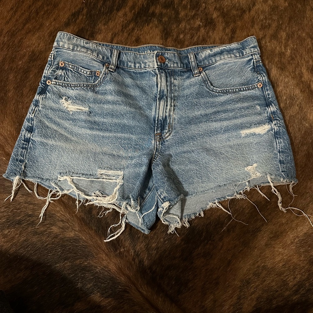 American Eagle Outfitters Vintage Blue Ripped Jean Shorts
